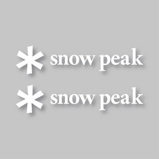 戶外車用貼花貼紙 Snow Peak A 大型, 2個, 白色