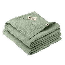 BIBS 유아용 무슬린 커들 클로스 담요 2p, 세이지