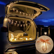 EPLYN 玫瑰金金屬露營車宿野餐LED燈串 30燈 4.5m, 方形鑽石, 1個