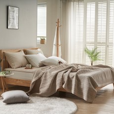 Agata人造絲棉花薄被, 淺褐色的