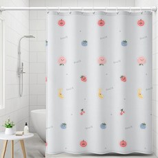 可愛簡約浴室浴簾 款式1 120 x 200 cm, 1個