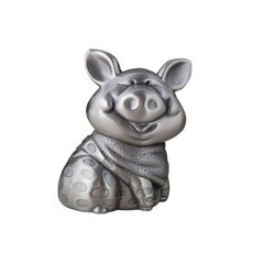 The Flow Company福袋裝錢的圓點豬銀色存錢筒, 單色, 1個