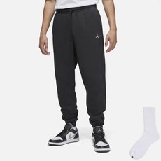 NIKE 耐吉 男款 Jordan 刷毛運動褲 DQ7341-010 + Welldone 襪子組