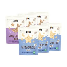 ALVINS 愛彬思 造型磨牙米餅 白米口味3包+黑米口味3包, 1組