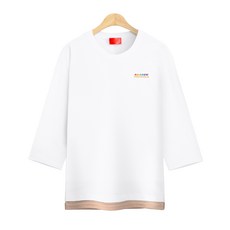 다꾸앙 남성용 7부 오버핏 틱톡 레이어드 티셔츠 D05DKA_DR2801