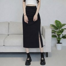 언헤브 여성용 사이드 슬릿 스커트