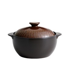 Rihan Line Pot 無裂紋耐熱砂鍋 棕色 18cm, 1入