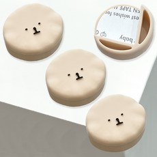 네츄럴파크 유아용 비숑 실리콘 코너 보호대, 4개, 베이지