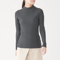 무인양품 여성용 목이 편한 와이드 리브 하이넥 스웨터 W9AA879