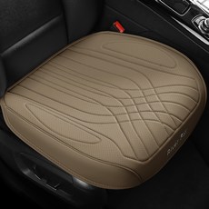 River Fox 汽車坐墊 豪華全包覆透氣孔皮革坐墊 2025年款 小型, 1個, 太妃棕
