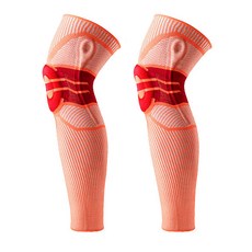 마켓A 무릎실리콘 스프링 다리보호대 레드, 2개