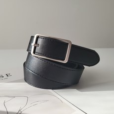 varvisu Teron 霧面銀色方扣皮帶