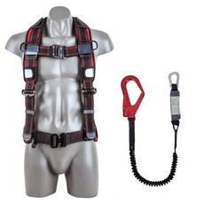 KUKJE SAFETY 工業用上身安全吊帶+彈力單掛繩, 1組