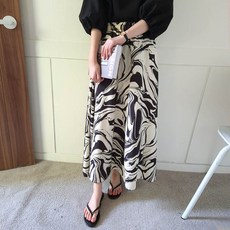 보리맘 웨이브 플레어 밴딩 롱 스커트 임부복 J840