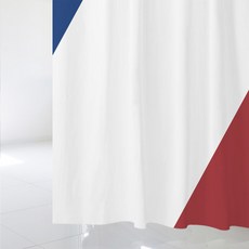 浴簾 SC631 S號 1520*1880mm+不鏽鋼掛鉤 12入+白色窗簾桿組合, 1套, 混色系