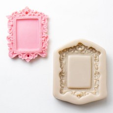 ANGLE THING 長方形復古畫框手工矽膠模具 1孔 2入, 單一顏色