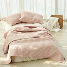 顏料水洗棉被兼薄墊, 珊瑚粉