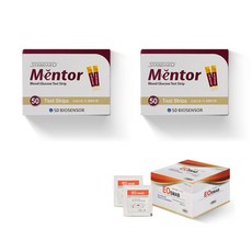 에스디바이오센서 스텐다드 멘토 혈당 시험지 50p x 2개 + 알콜솜 100p 랜덤발송 세트, 1세트