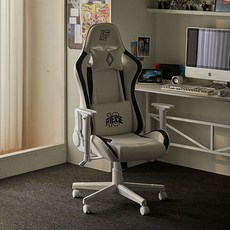 16피스 WRAP 게이밍 컴퓨터 의자 방문설치, 화이트 + 블랙