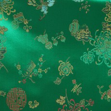 七色緞韓服布料拼布, 綠色