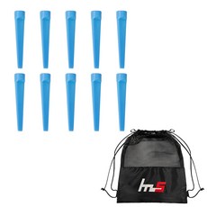 NAYASTYLE 塑膠球梯 10入 + 收納袋組, 藍色, 11個