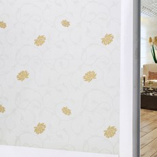 언헤브 베어리어스 유리창 필름 시트지, 47황금꽃, 90cm x 1m