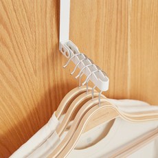 홈앤하우스 루미 철제 접이식 5구 도어훅, 화이트, 1개