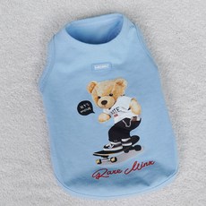 레어밍스 반려동물 곰돌이 탱크탑, 블루, 1개