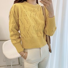 ezy studio 女款圓領針織上衣