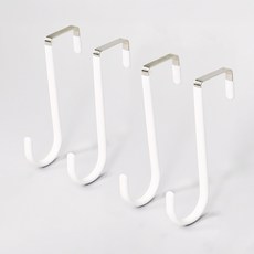 solve living 掛式門後掛鉤 衣架, 白色, 4個