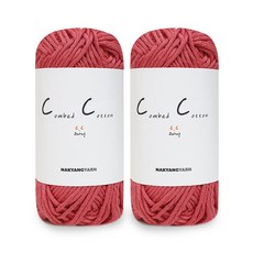 Cici 精梳棉編織線 純棉線 50g, 228_杜鵑紅, 2個