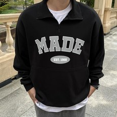 Mositda 男款 Made 半拉鍊大學T