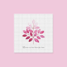 takongpan 印花洞洞板 600 x 600 mm, 1個, 水彩粉紅葉