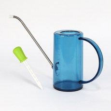 Hwabunworld 經典透明澆水壺 + 滴管組, 1個, 深藍色