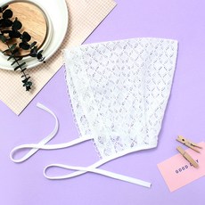 Vidangil 格紋蕾絲抽褶帽