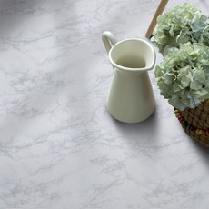 Magic Fix Rodem Adhesive Marble Texture Self Square Decor Tile 500 x 500 x 2 mm 6p, 啞光大理石白, 1個