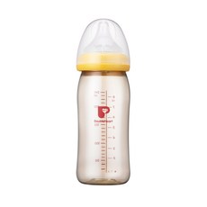 DoubleHeart SofTouch 母乳實感PPSU奶瓶 附奶嘴 3個月以上, 橘色, 240ml, 1個