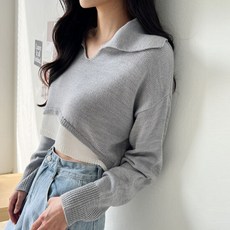 女款 Monion 層次感短版針織衫 109623