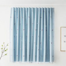 알럽홈 벨크로 미니멀 패턴 이중 커튼