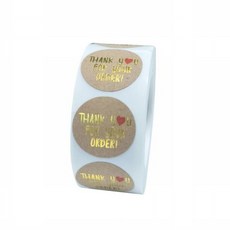 Leessi商店 外送禮物 復古風格 感謝貼紙, 1個, 米色