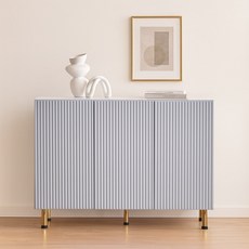 파로마 브릭 템바보드 골드다리 높은 거실장 1200 방문설치, 화이트