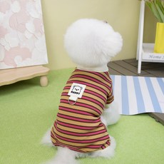 PASTEL PET 寵物鬆餅格紋條紋連身衣, 1個, 粉紅色