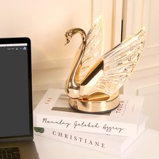 WONHA 天鵝三色變換LED 3W檯燈, 金色