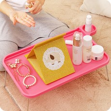 스윗조이 침대 위 미니 접이식 베드 테이블, 01 레드