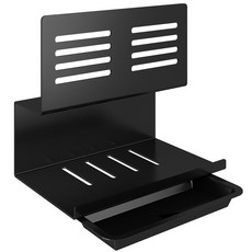 Motina不鏽鋼廚房壁掛置物架, 黑色的, 1個