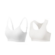 soleil 女童學生無痕無縫線無鋼圈可調式肩帶內衣 + Y字型內衣套組