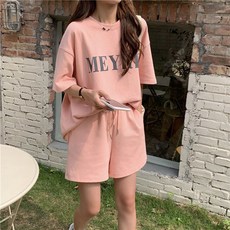 Goodif 女款 MEYRR 字母印花寬鬆運動上下套裝