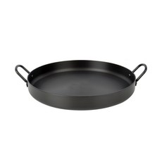 EUGENE TOSCO 托斯可 營業用圓形鐵板炒雞排烤盤硬質, 小號（直徑317mm x 高52mm）