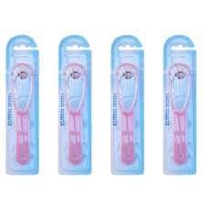 街燈舌苔清潔器 粉色, 4個