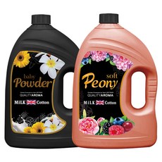 MiLK Cotton 高濃縮香水織物柔順劑牡丹3.06L+粉3.06L, 1組